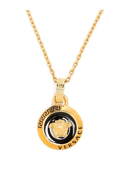 versace medal|versace medusa necklace with tag.